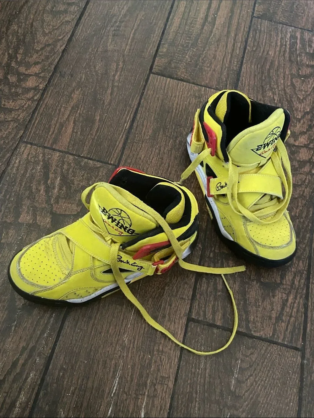 Patrick Ewing Kids Yellow Basketball-Style Sneakers Kids Size 5 US
